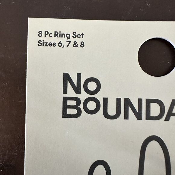 No Boundaries 8-Piece Silver Tone Ring Set – Fashion Jewelry Women’s Accessories - Picture 2 of 2